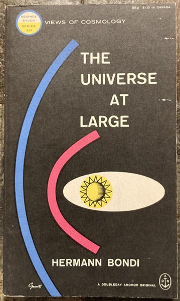 Front cover, The Universe at Large, by Hemann Bondi, 1960 (author’s copy)