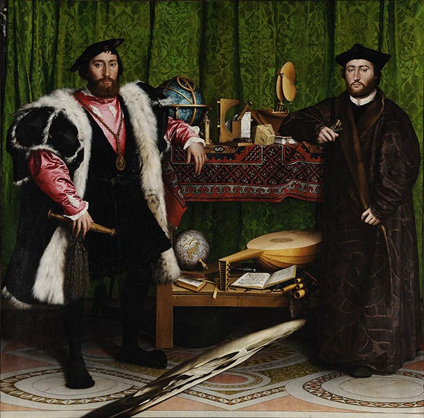 Hans Holbein’s 1533 portrait known as The Ambassadors (Wikimedia commons)