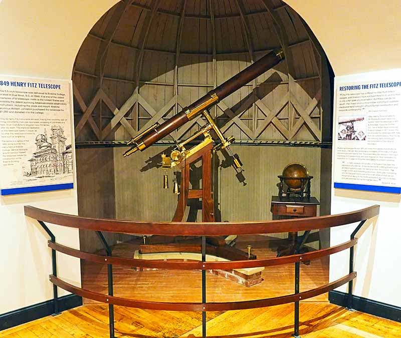 5.6” refractor, made by Henry Fitz for Erskine College, 1849, now on display at the South Carolina State Museum (David Ellis on Flickr)