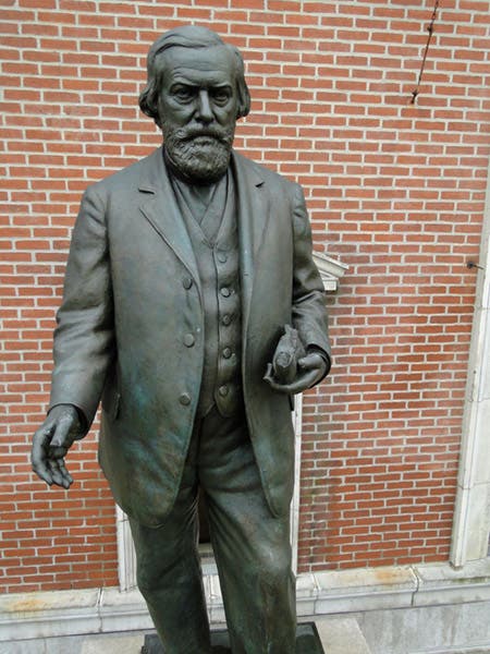 Statue of Joseph Leidy, bronze sculpture by Samuel Murray, 1907, now in front of the Academy of Natural Sciences of Drexel University, Philadelphia (photo courtesy of Robert M. Peck, Academy of Natural Sciences)