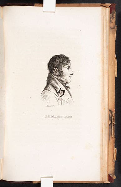 Portrait of another of the savants, Edme-François Jomard, by André Dutertre, Histoire scientifique et militaire de l'expédition française en Egypte, by Louis Reybaud, text vol. 4, 1830-36 (Linda Hall Library)