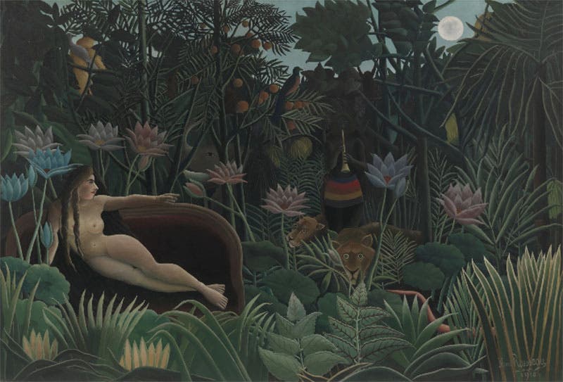 The Dream, oil on canvas, last painting of Henri Rousseau, 1910, Museum of Modern Art, New York (moma.org)