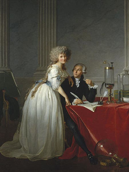 Antoine-Laurent and Marie-Anne Lavoisier, oil on canvas by Jacques-Louis David, 1788, Metropolitan Museum of Art, New York (Wikimedia commons)