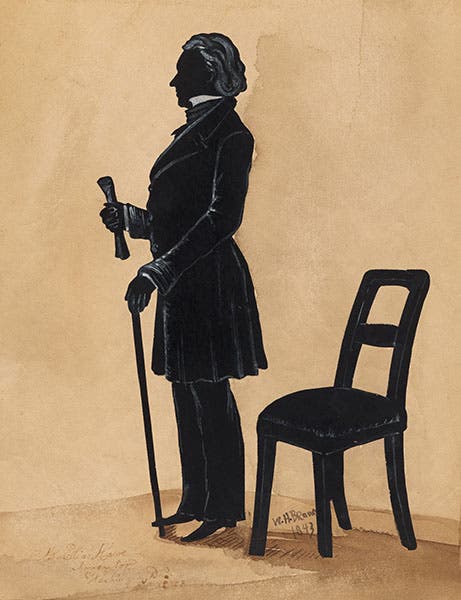 Cut-paper silhouette of Elias Howe, by William Henry Brown, 1843, National Portrait Gallery, Washington (npg.si.edu)
