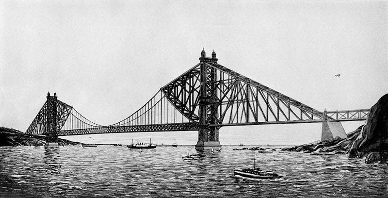Original concept drawing of Golden Gate Bridge by Joseph Strauss, ca 1921 (goldengate.org)