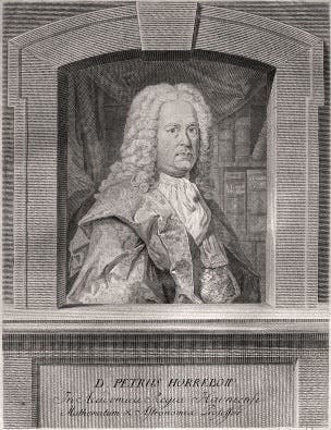 Peder Horrebow, engraved portrait, source and date unknown (astronomiadanica)