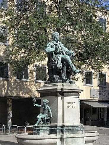Statue of Julius Robert von Mayer, town hall square, Heilbronn, Baden-Württemberg, Germany (Wikimedia commons)