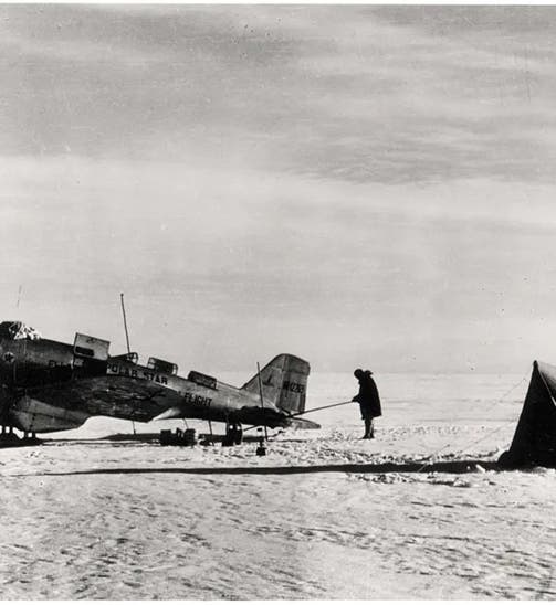 The Polar Star, Lincoln Ellsworth’s aircraft for his trans-Antarctic flight of 1935, on Antarctic ice, photograph (smithsonianmag.com)