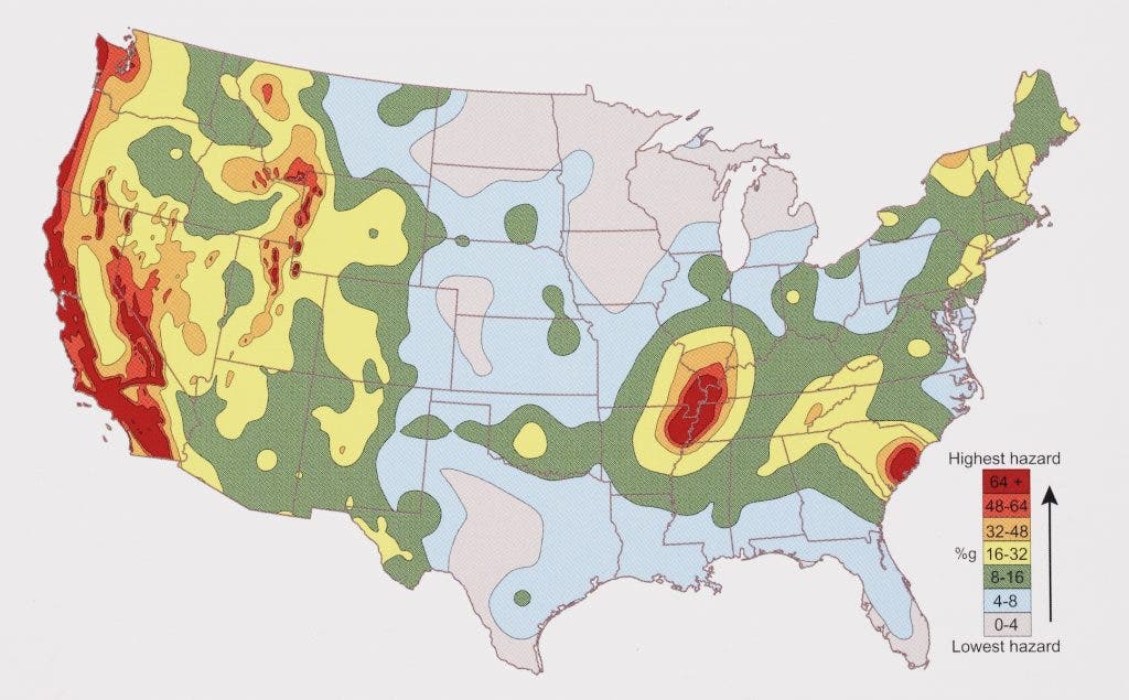Image source: Earthquake Hazard in the Heart of the Homeland. U.S. Geological Survey, 2002, p. 2. View Source