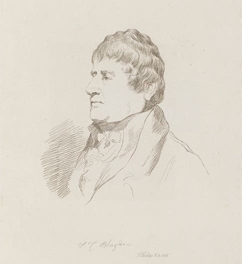 Portrait of Charles Blagden, etching by Mary Dawson Turner, after Thomas Phillips, National Portrait Gallery, London (npg.org.uk)