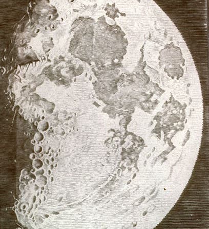 Eight-day old Moon, engraving by Claude Mellan, 1637, Musée Boucher de Perthes, Abbeville, France (Musée Boucher de Perthes, Abbeville)