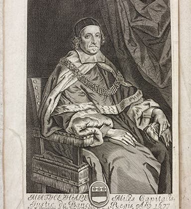 Portrait of Matthew Hale, frontispiece engraved by Frederick Hendrik van Hove, after a painting by John Michael Wright, 1671, in Hale’s The Primitive Origination of Mankind, 1677 (Linda Hall Library)
