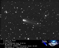 Faye’s comet, 4P/Faye, as it appeared in its return of Aug. 31, 2006, photograph by R. Ligustri (cometography.com)