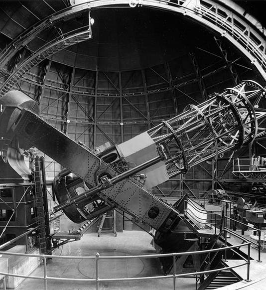100-inch Hooker reflecting telescope, ca 1917, Mount Wilson Observatory, near Pasadena, California (griffithobservatory.org) 