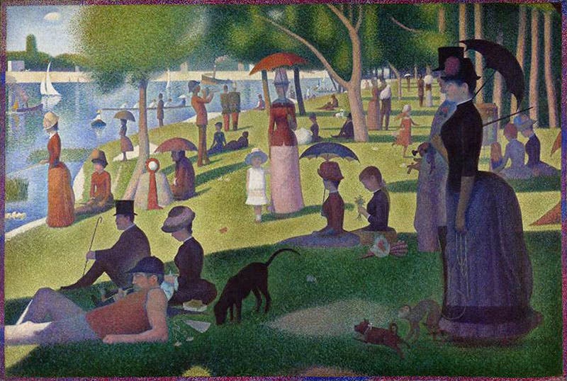 A Sunday Afternoon on the Ile de la Grande Jatte, by Georges-Pierre Seurat, 1884-86 (Art Institute, Chicago, via wga.com)