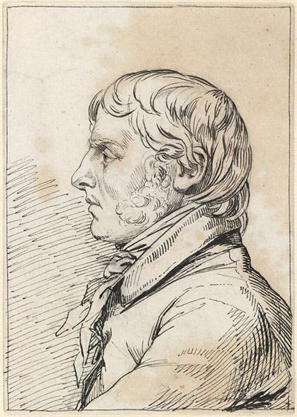 Self-portrait of Caspar David Friedrich, drawing, 1802, Kunsthalle, Hamburg (Wikimedia commons)