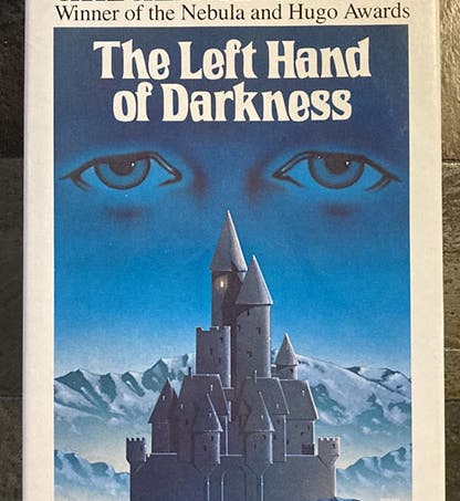 Dust jacket of The Left Hand of Darkness, by Ursula Le Guin, Harper & Row edition, 1980 (author’s collection)