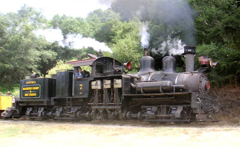 A Shay locomotive still in operation in California (Wikipedia)