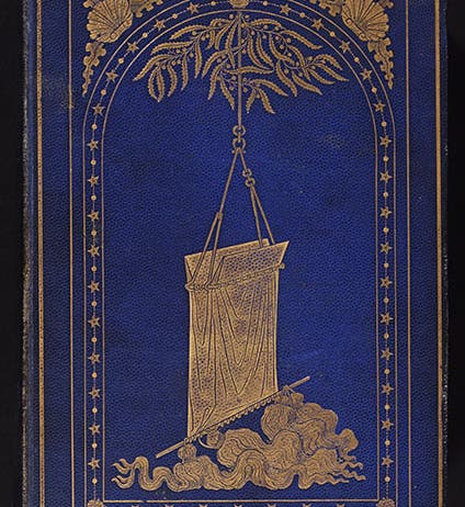 Gold-embossed front cover, from Wyville Thomson, <i>Depths of the Sea</i>, 1873 (Linda Hall Library)