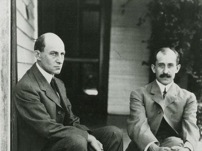 The Wright brothers, Wilbur on the left, Orville on the right, photograph, undated, National Air and Space Museum, Smithsonian Institution (airandspace.si.edu)