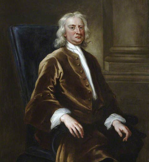 Portrait of Isaac Newton, oil on canvas, by John Vanderbank, 1725, at Trinity College, Cambridge (artuk.org)
