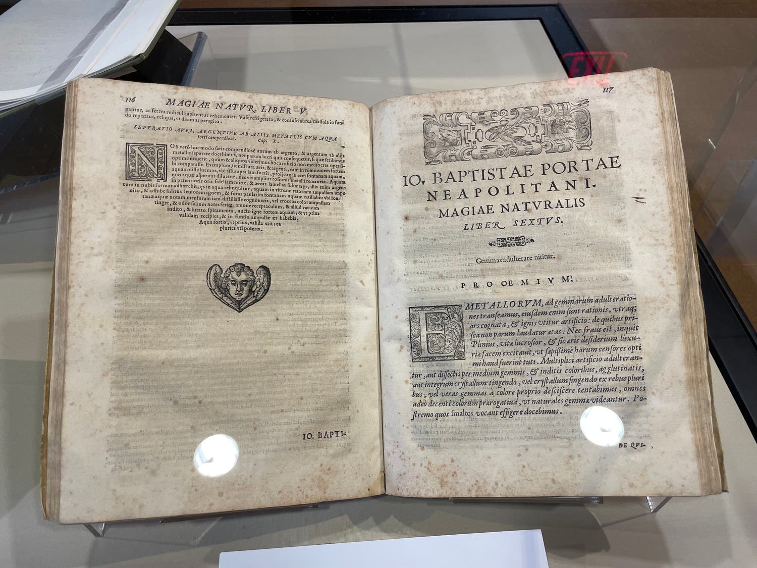 Photo of book by Giovanni Giambattista della Porta, Magiae Naturalis