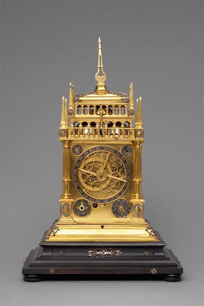 Table clock with five working dials, probably by Nikolaus Lanz, ca 1590, in the collections of Schloss Ambras (Schloss Ambras/Kunsthistorisches Museum, Vienna)
