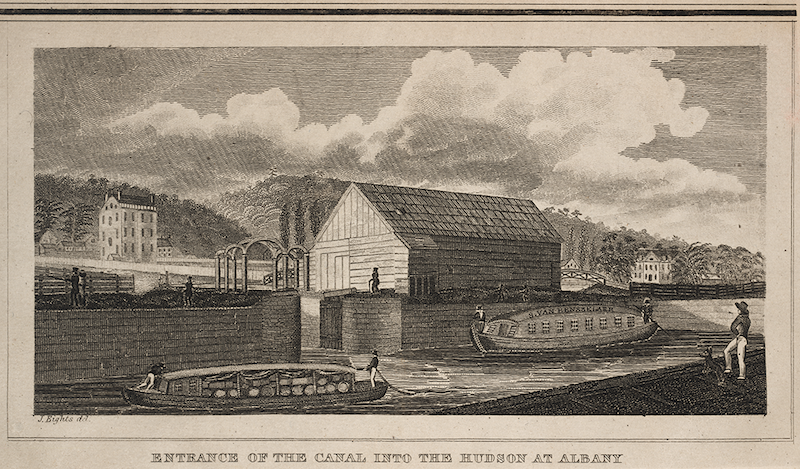 Entrance of the Canal into the Hudson at Albany