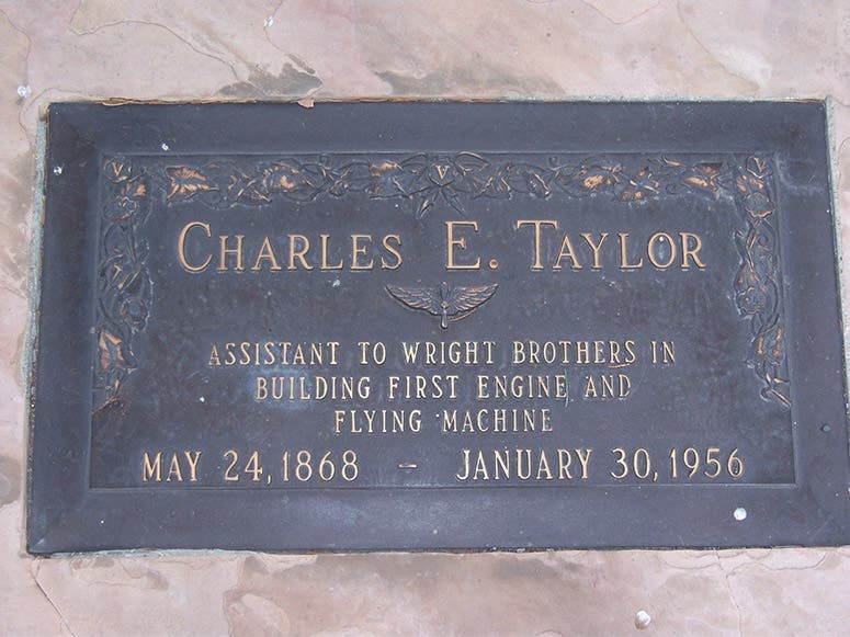 Memorial plaque honoring Charlie Taylor, Portal of the Folded Wings Shrine to Aviation, Burbank, Ca. (Konrad Summers on flickr.com)