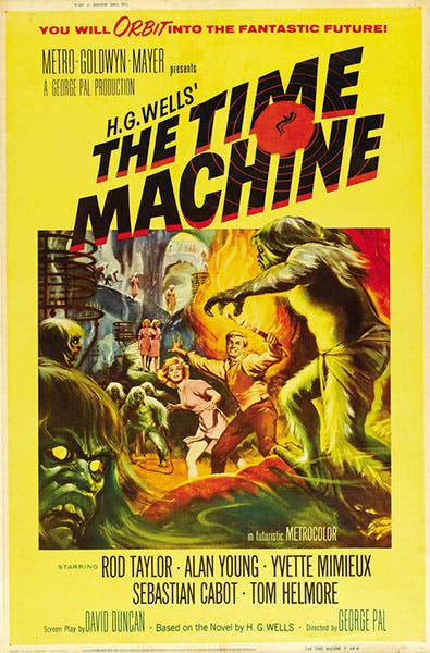 Movie poster for The Time Machine, produced and directed by George Pal, 1960 (imdb.com)