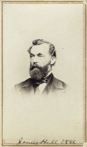 Portrait of James Hall, Jr., carte de visite, 1866, Wisconsin Historical Society (wisconsinhistory.org)