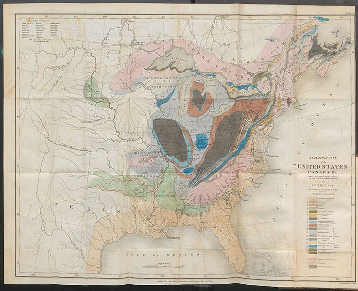 Coal seam in Brownsville, Penn., wood engraving in Travels in North America, by Charles Lyell, vol. 2, plate 6, London, 1845 (Linda Hall Library)