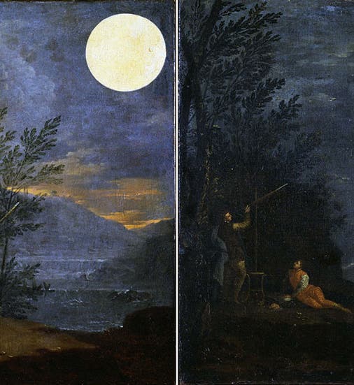 “Observing the Sun” and “Observing the Moon”, oil paintings by Donato Creti under the instruction of Eustachio Manfredi, 1711 (Vatican Museums)