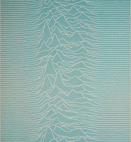 80 periods of the pulsar CP 1919 stacked together, graphic originated by Howard D. Craft, Jr, 1970, reworked for Scientific American, July 1971 (collection of the author)