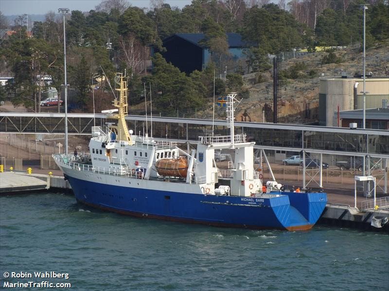 The Finnish training ship Michael Sars, commissioned in 1979 and still active (marinetraffic.com)
