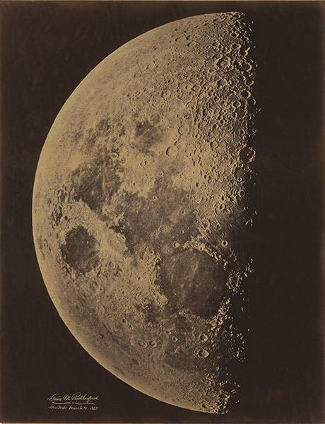 “Moon, March 4, 1865,” albumen silver print from an original negative by Lewis M. Rutherfurd, Mar. 4, 1865, National Gallery of Canada, Ottawa (gallery.ca)