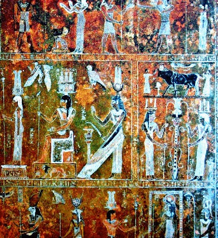 The Bembine Tablet, detail of the physical object, in the Museo Egizio, Turin (Wikimedia commons)