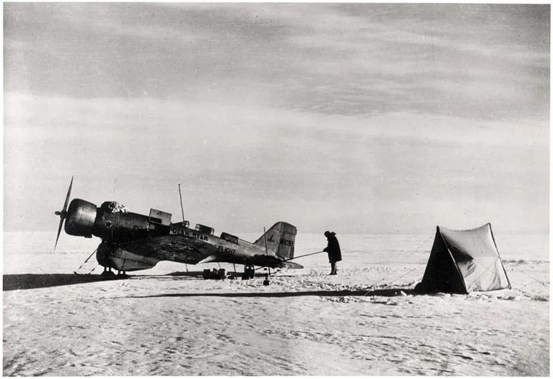 The Polar Star, Lincoln Ellsworth’s aircraft for his trans-Antarctic flight of 1935, on Antarctic ice, photograph (smithsonianmag.com)