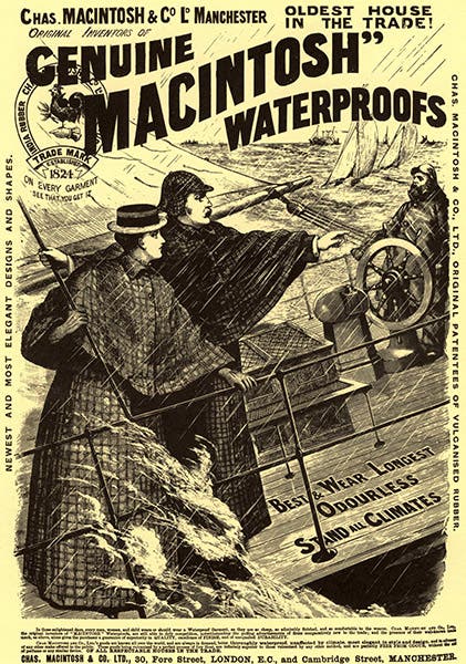 Advertisement for “Genuine Macintosh Waterproofs,” late 19th century (countrylife.co.uk)