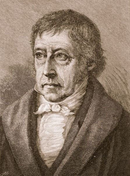 Portrait of Georg Wilhelm Friedrich Hegel, engraving, unknown source (Wikimedia commons)