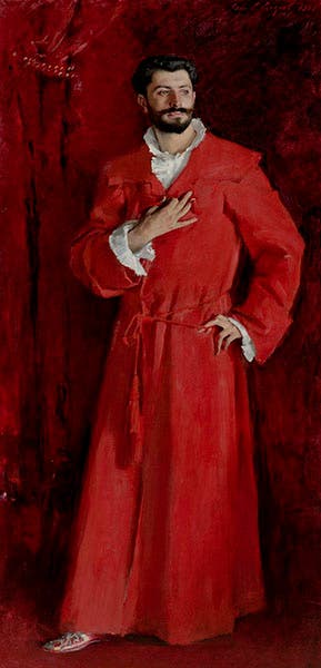 Dr. Pozzi at Home, oil on canvas, by John Singer Sargent, 1881, Hammer Museum, Los Angeles (Wikimedia commons)