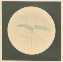 Sinus Titanum on Mars, drawing by Percival Lowell, frontispiece to Mars, by Percival Lowell, 1895 (Linda Hall Library)