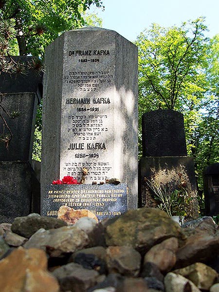 Gravestone of Franz Kafka and his parents, Prague Jewish Cemetery (findagrave.com)