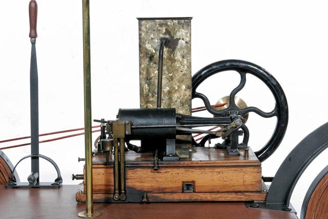 Replica of the Pia gasoline engine built by Enrico Bernardi that powered the 1884 tricycle, Nicolis Museum, Villafranca di Verona, Veneto (museonicolis.com)