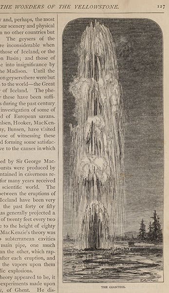 The Giantess geyser, wood-engraving after Thomas Moran, Scribners’ Monthly, June 1871 (author’s collection)