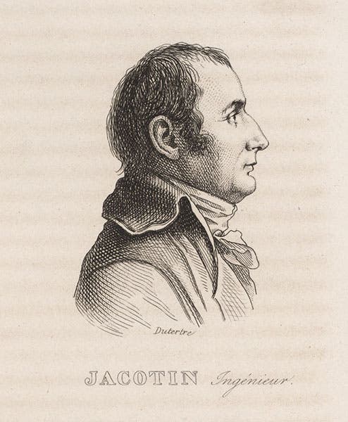 Portrait of Pierre Jacotin, by André Dutertre, from Louis Reybaud, Histoire de l’expédition française en Égypte, vol. 6, 1830-36 (Linda Hall Library)