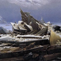 The Sea of Ice, oil on canvas, by Caspar David Friedrich,1824, Kunsthalle, Hamburg (wga.hu)