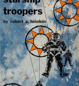 Dust jacket, Starship Troopers, by Robert A. Heinlein, 1959 (wikipedia.org)