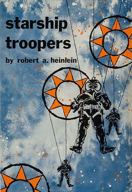 Dust jacket, Starship Troopers, by Robert A. Heinlein, 1959 (wikipedia.org)