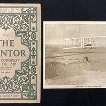“The Conquest of the Air,” issue of The Mentor for Apr. 1, 1914, with one of the six loose rotogravure plates, this one showing the Wright Brothers’ Flyer in 1903 (author’s collection)